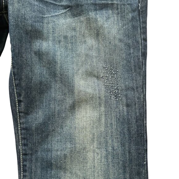 KENNETH COLE Dark Wash Distressed Straight Leg Jeans Size 36 X 30 - Picture 11 of 15